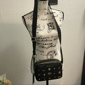 Karl Lagerfeld Black Crossbody Bag with Embellishments